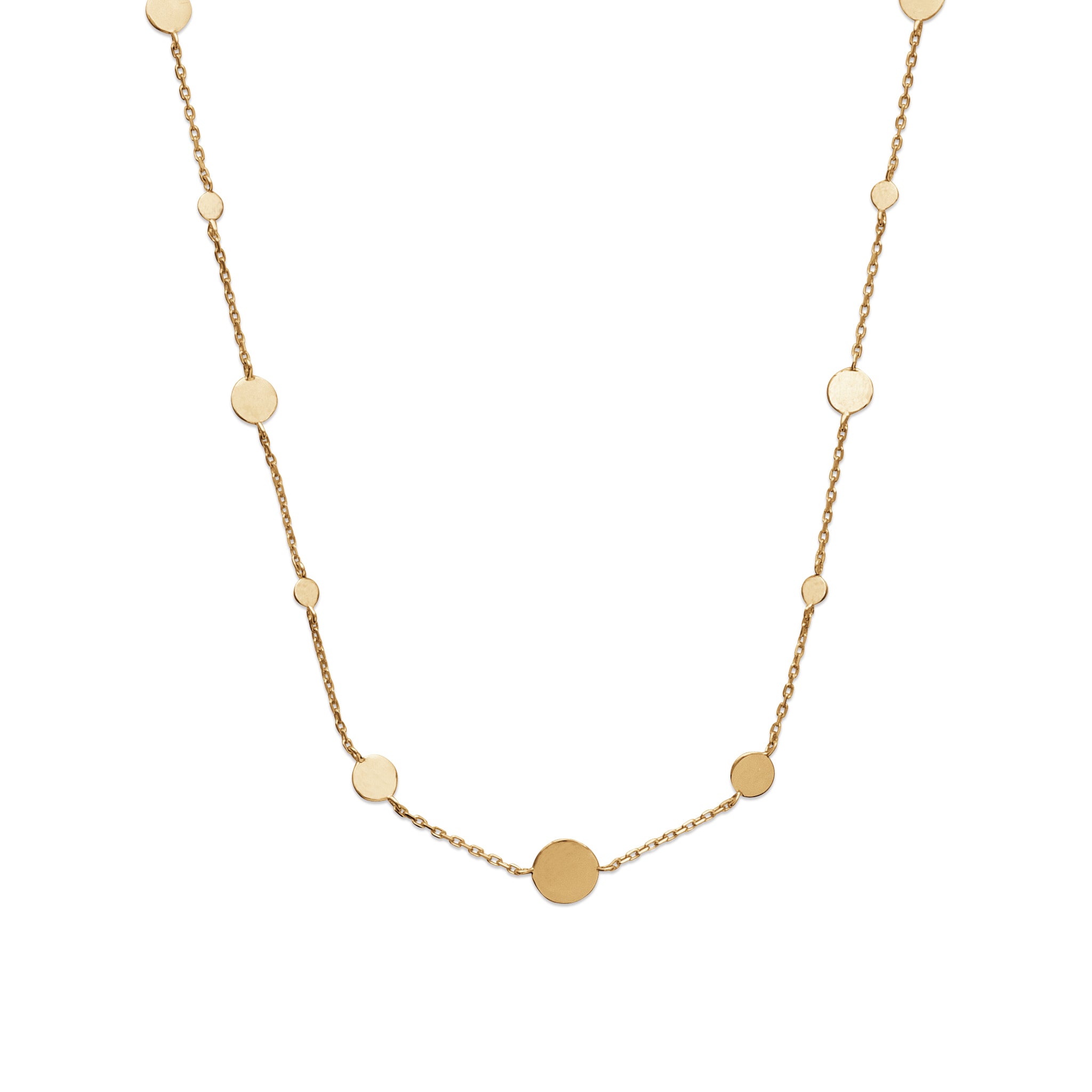 Zoe Austin - 18CT YG PLATED  MULTI DISC 40/45 CM NECKLET