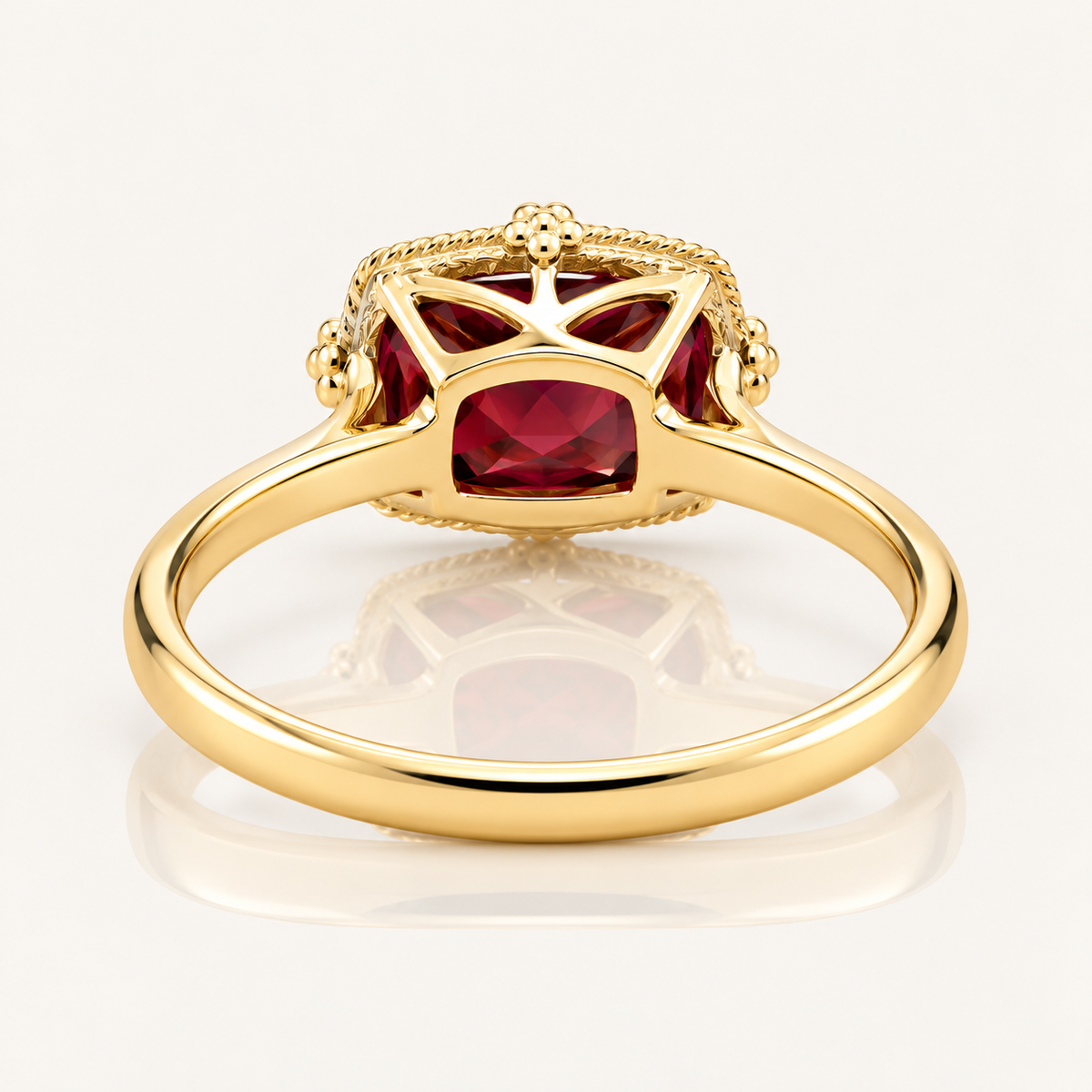 Garnet Ring | 9ct Yellow Gold
