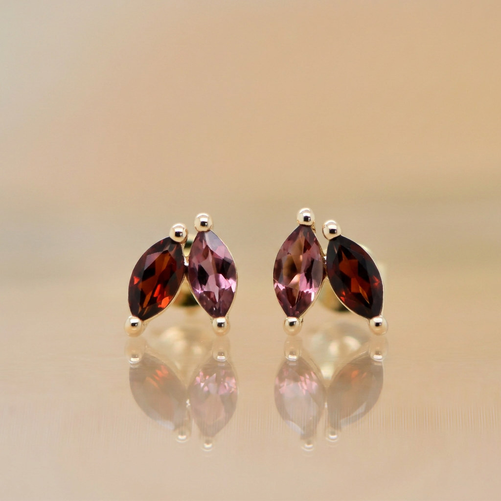 Garnet & Tourmaline Pendant on chain