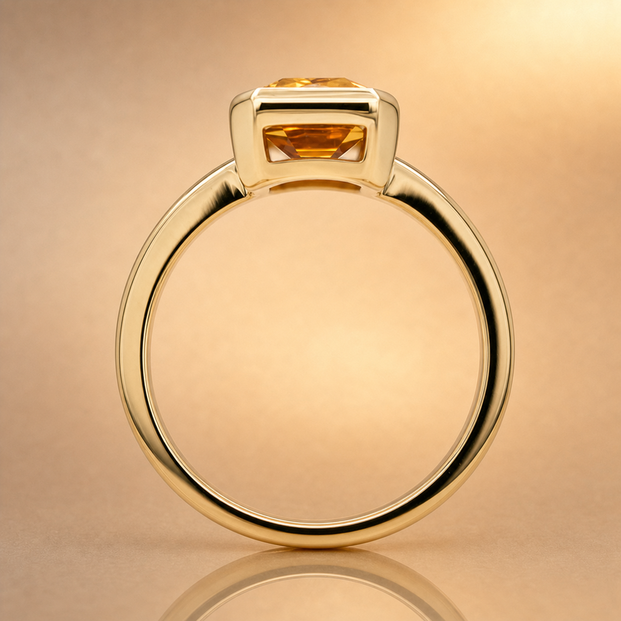 Flo | Emerald Cut Heliodor Ring | 9ct Yellow Gold | Exclusively Paton's Place