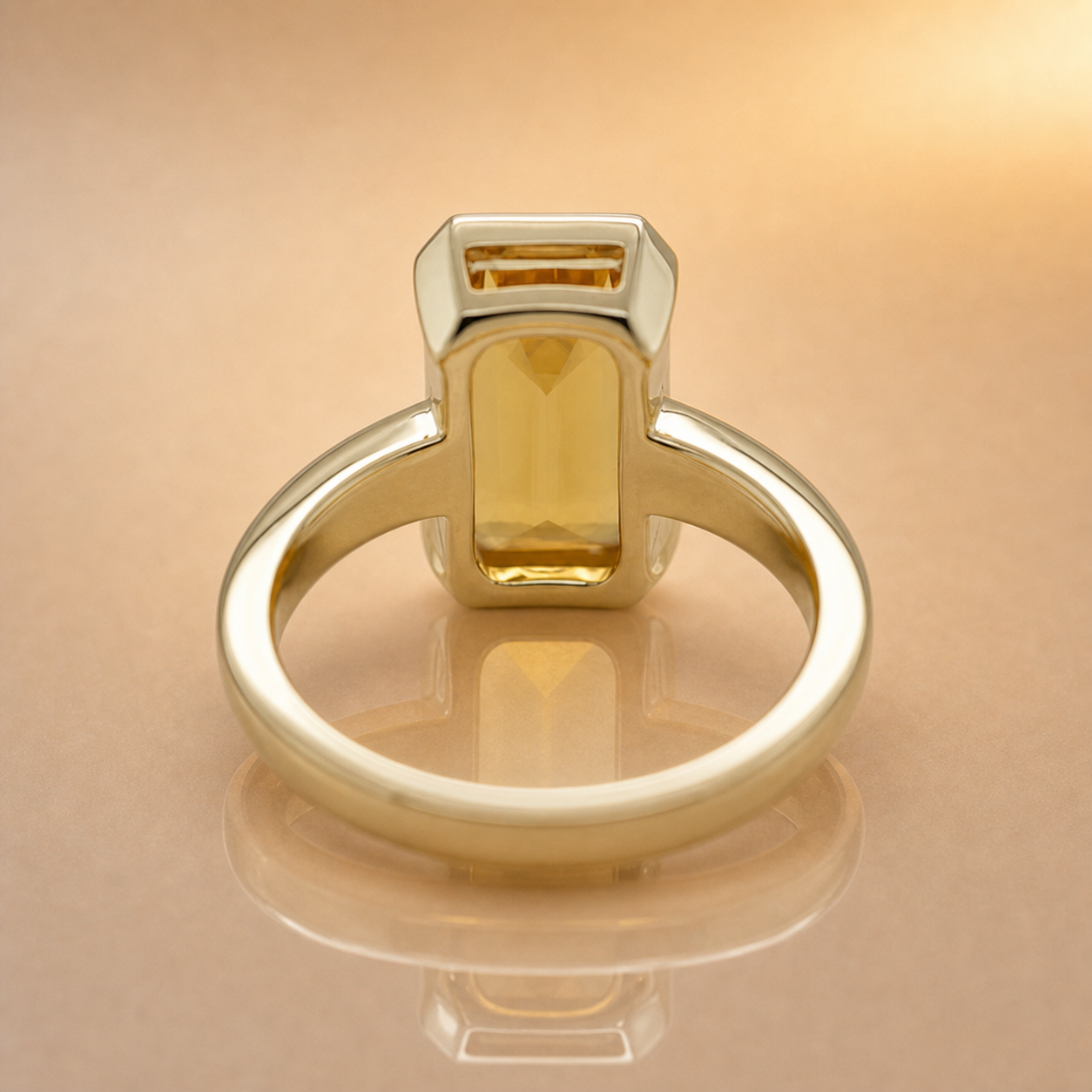 Flo | Emerald Cut Heliodor Ring | 9ct Yellow Gold | Exclusively Paton's Place