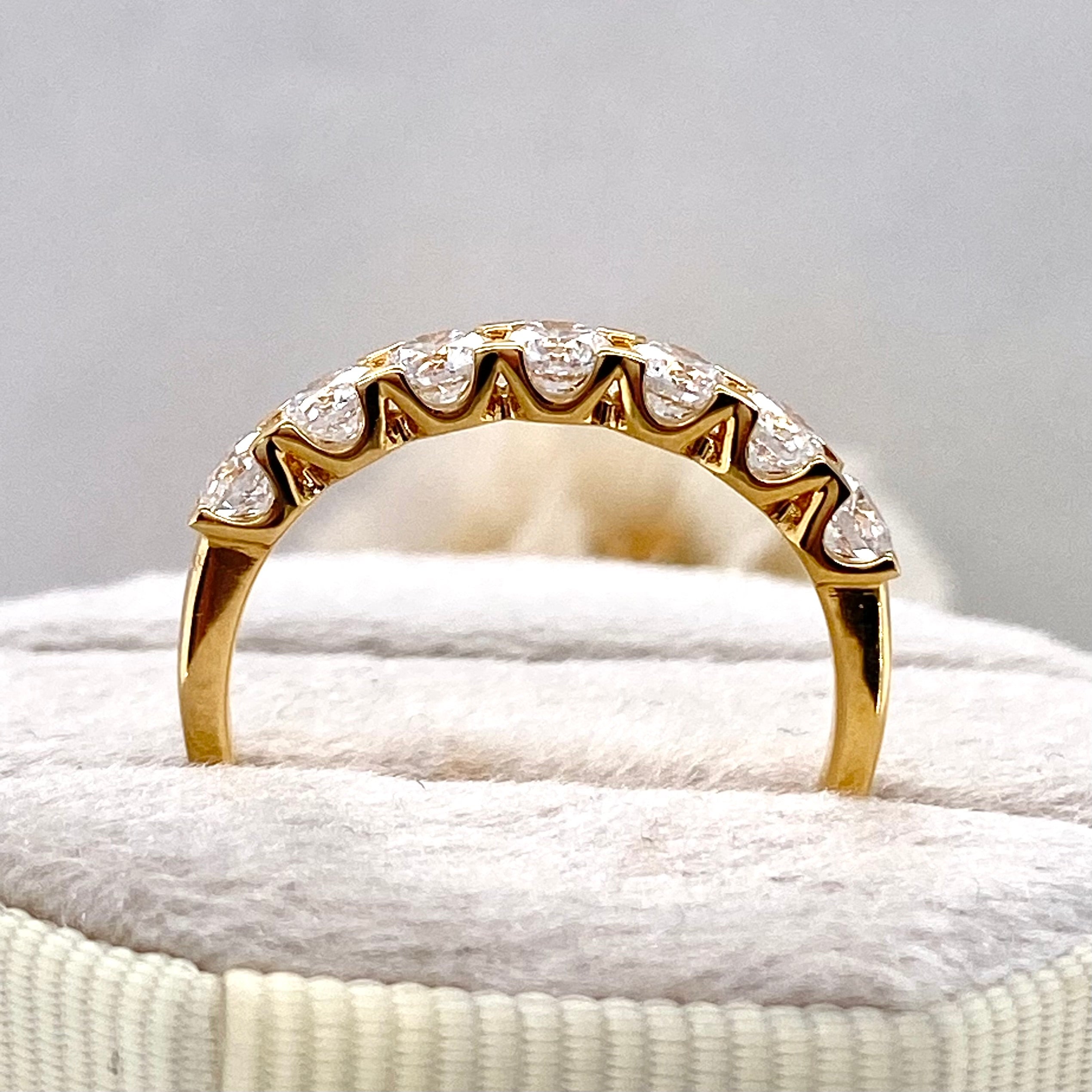 MACEY - LAB GROWN 7 X ROUND CUT DIAMOND BAND