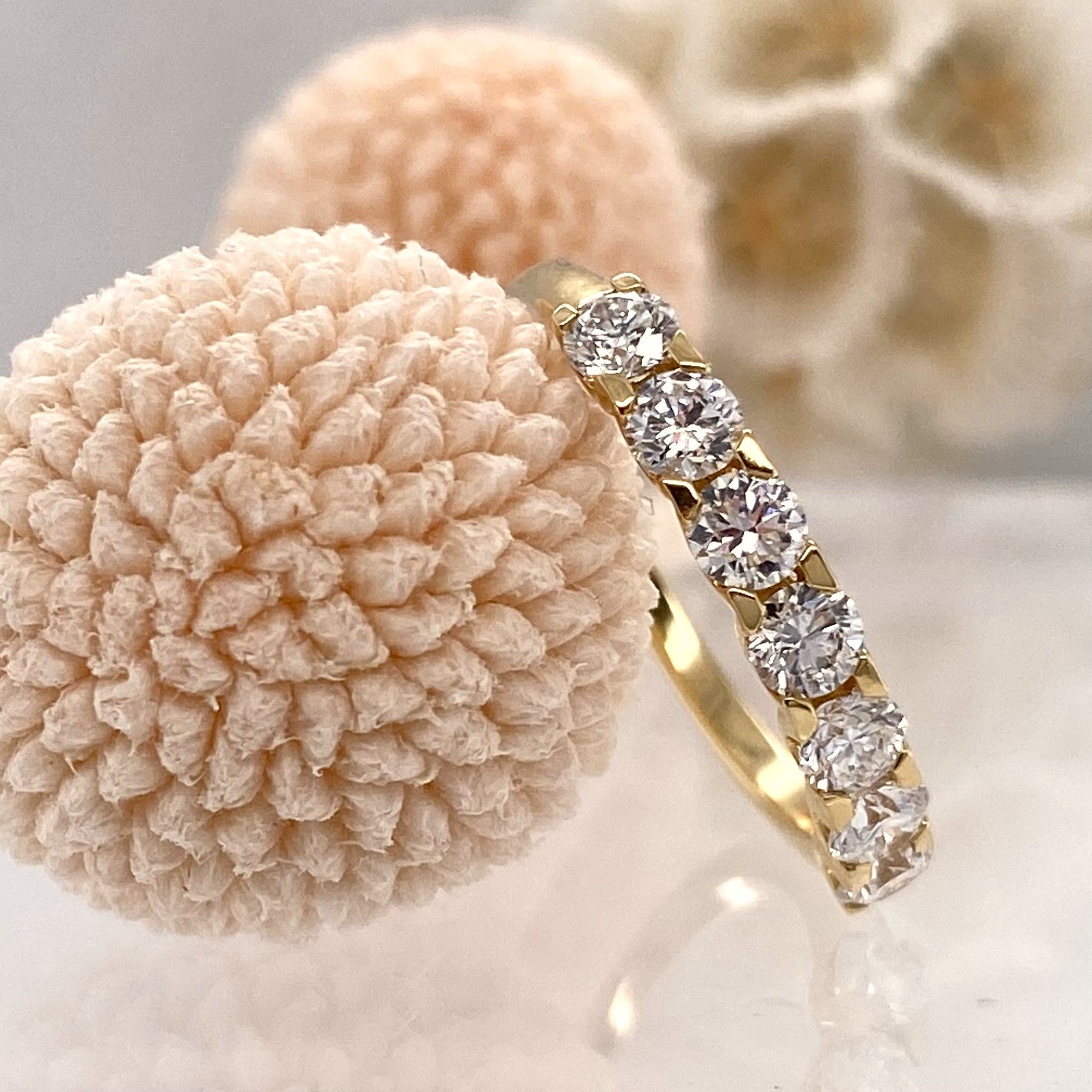MACEY - LAB GROWN 7 X ROUND CUT DIAMOND BAND
