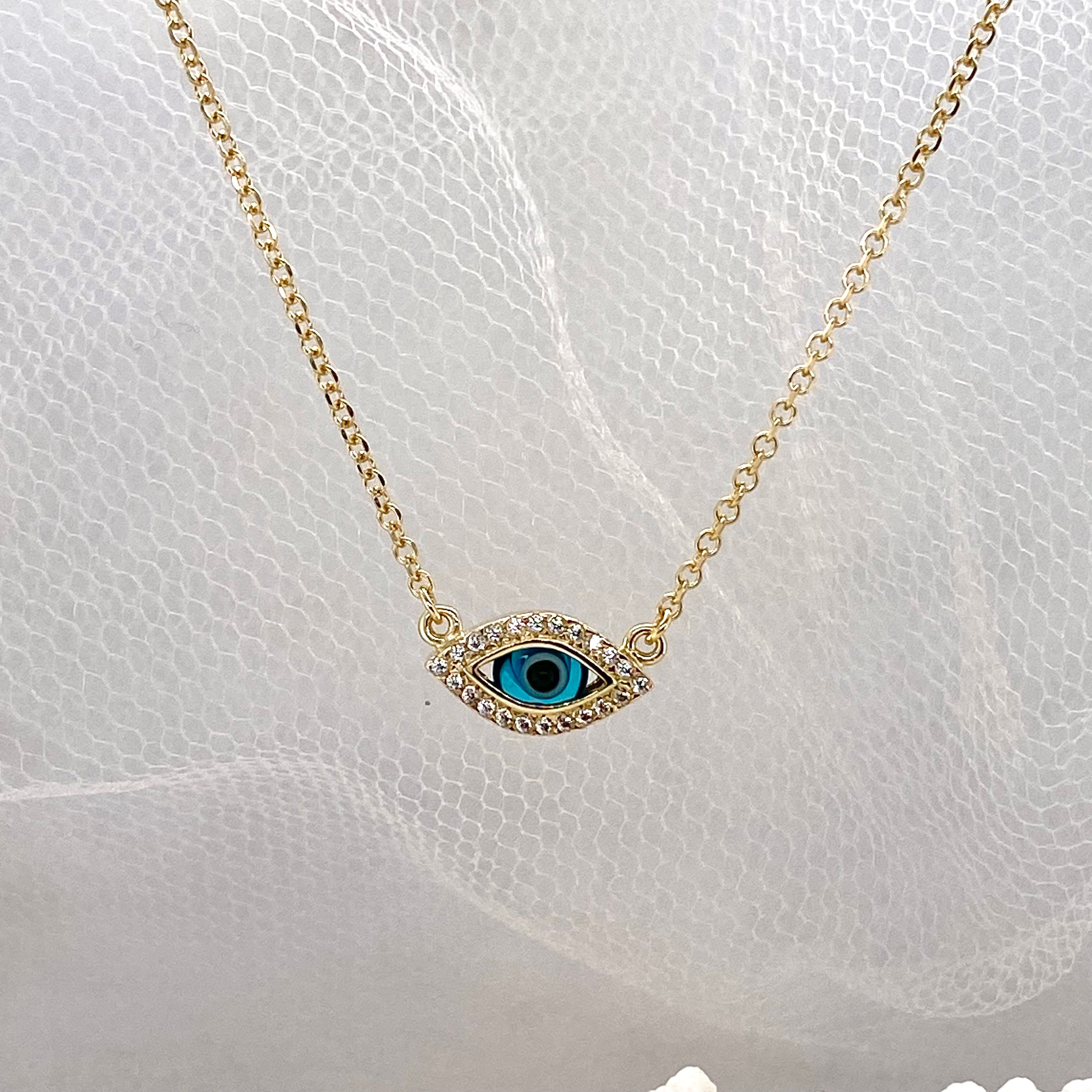 9ct YG Evil Eye Pendant