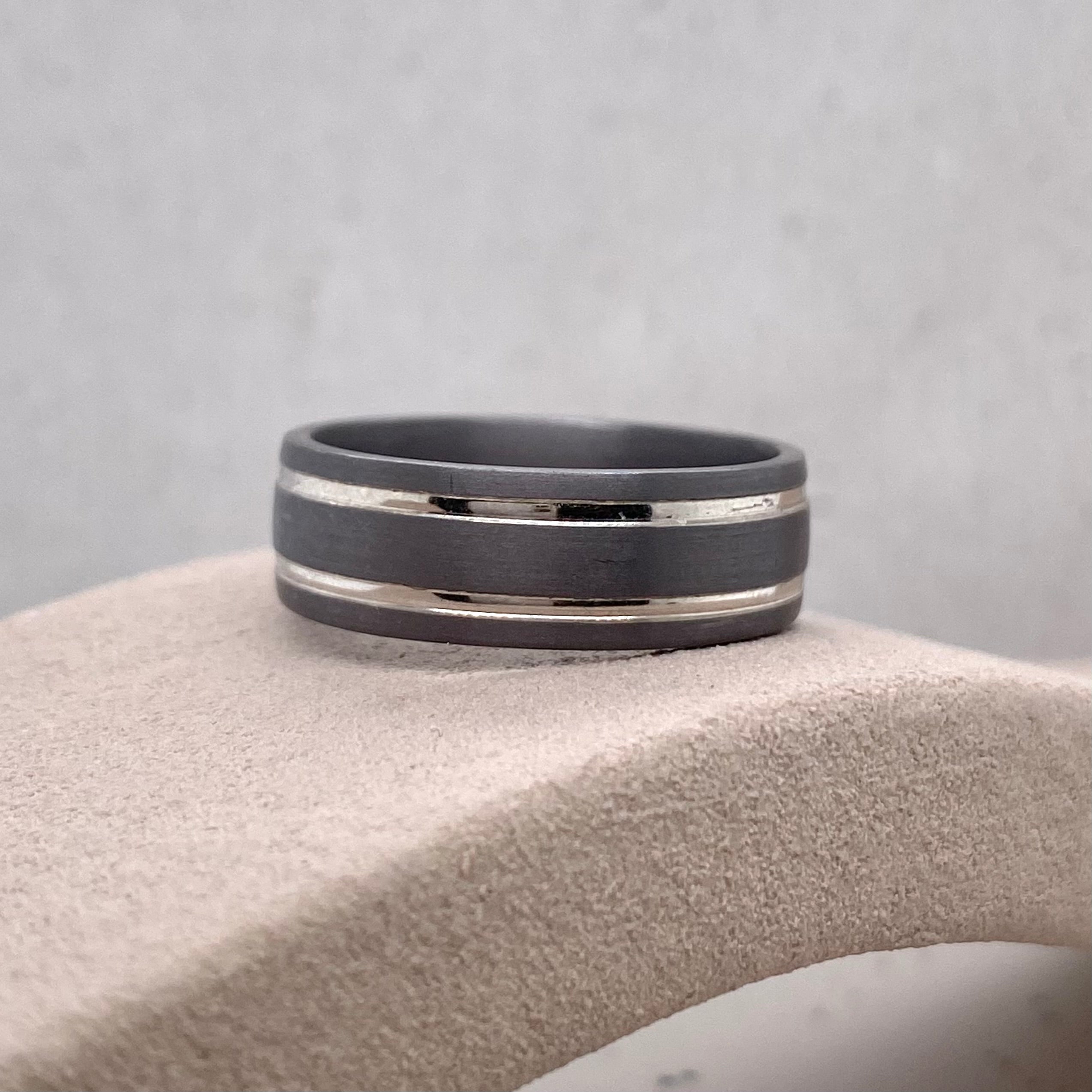 White Gold & Tantalum Ring