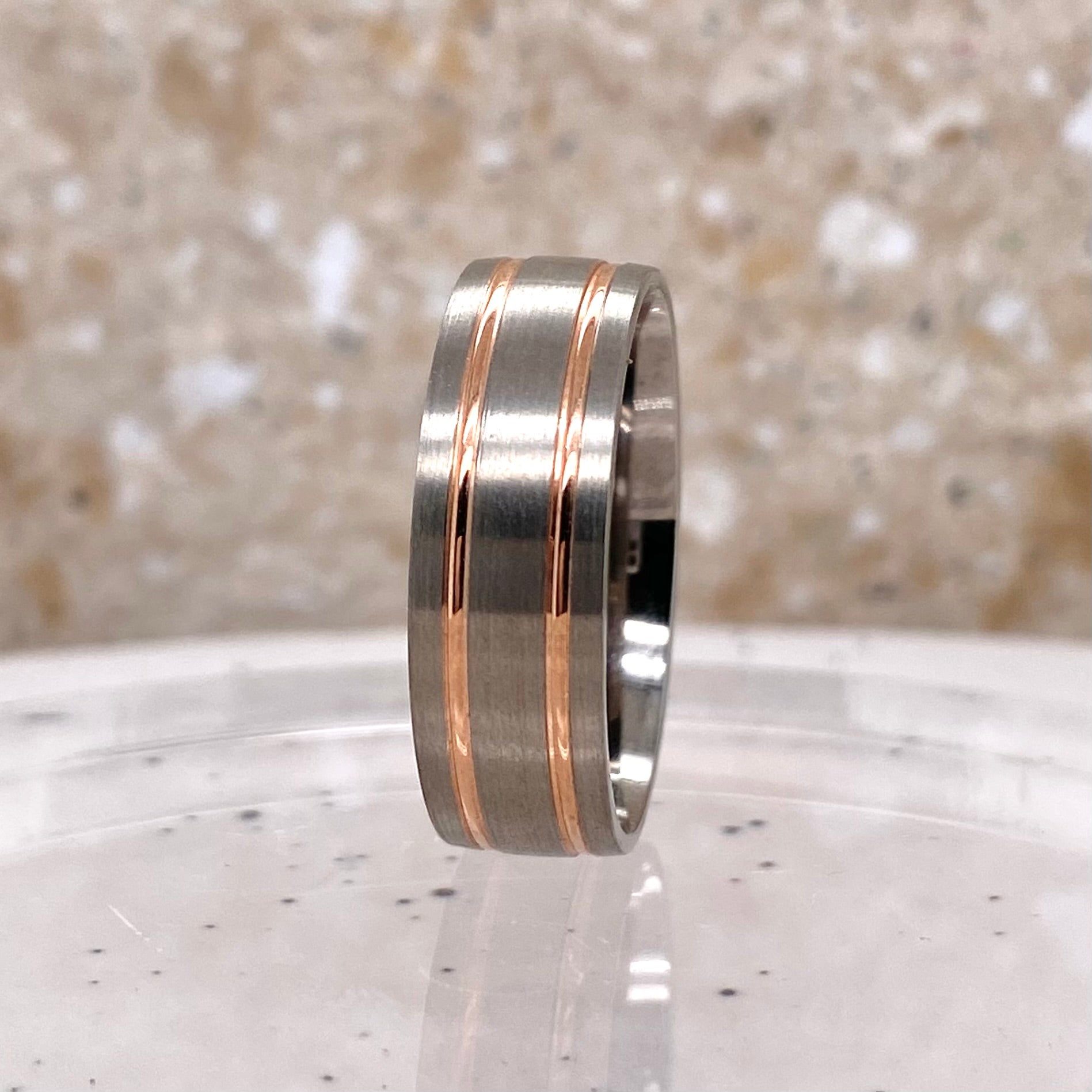 Rose Gold & Titanium Ring