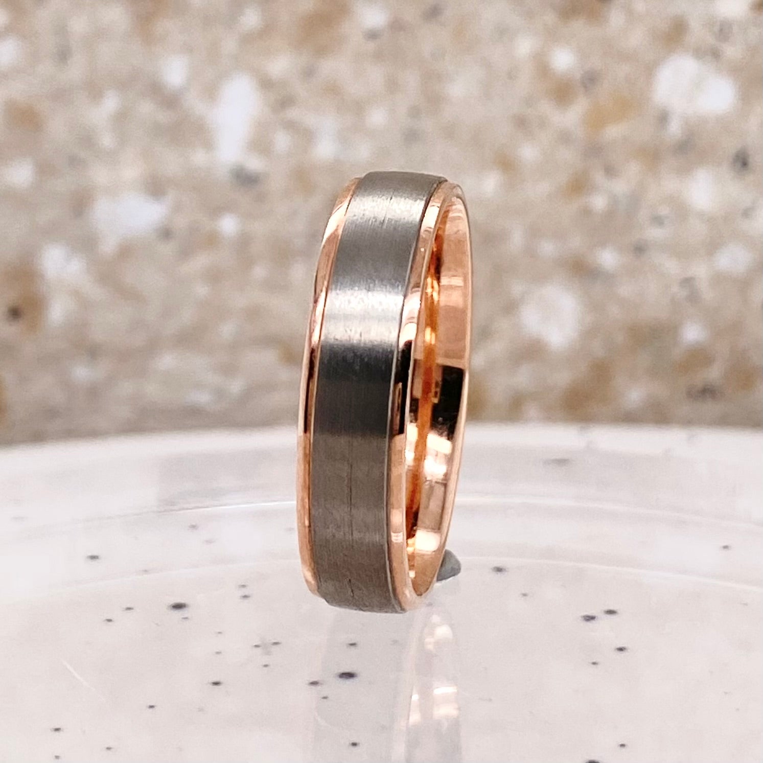 9ct Rose Gold & Titanium Ring