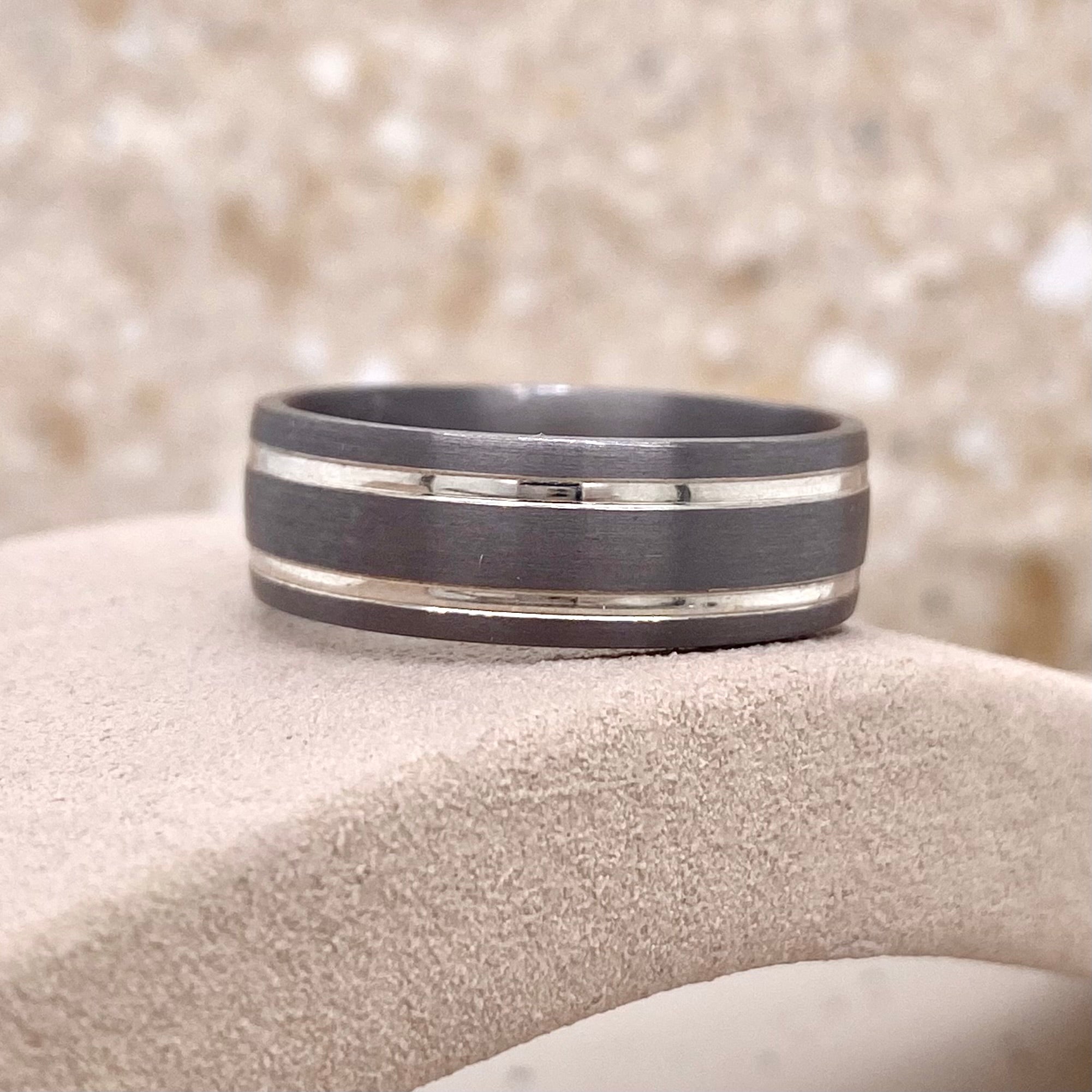 White Gold & Tantalum Ring