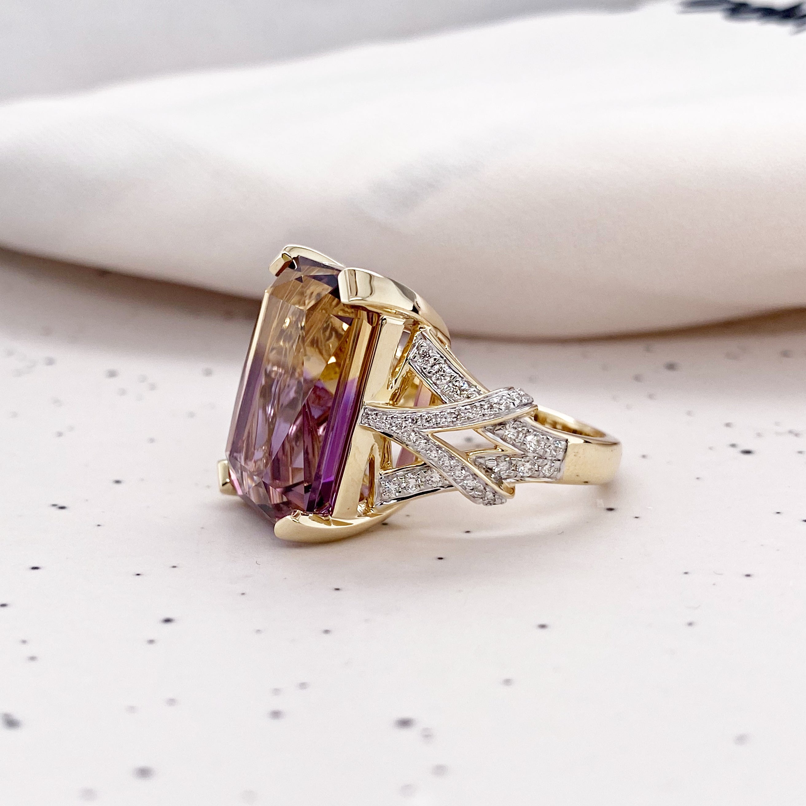 'AURORA' BESPOKE AMETRINE COCKTAIL RING - Exclusively Paton's Place Jewellers
