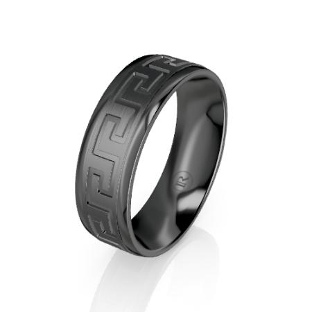 Geometric Pattern Wedding Ring