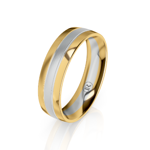 Domed Wide Inlay Wedding Ring