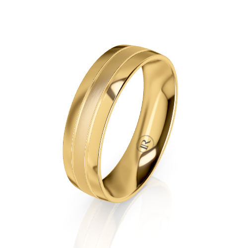 Domed Wide Inlay Wedding Ring