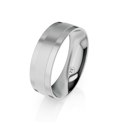 Bevelled Edge Wedding Ring