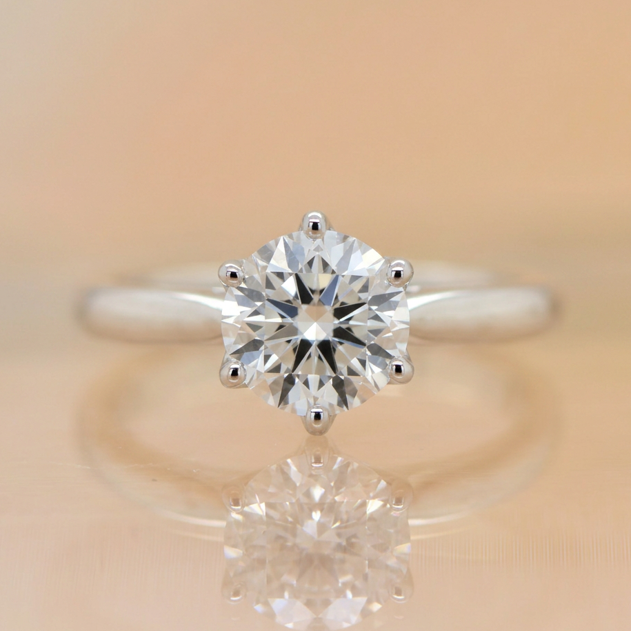 Jane | 1.51ct Round Brilliant Lab Grown Diamond Solitaire | 18ct White Gold