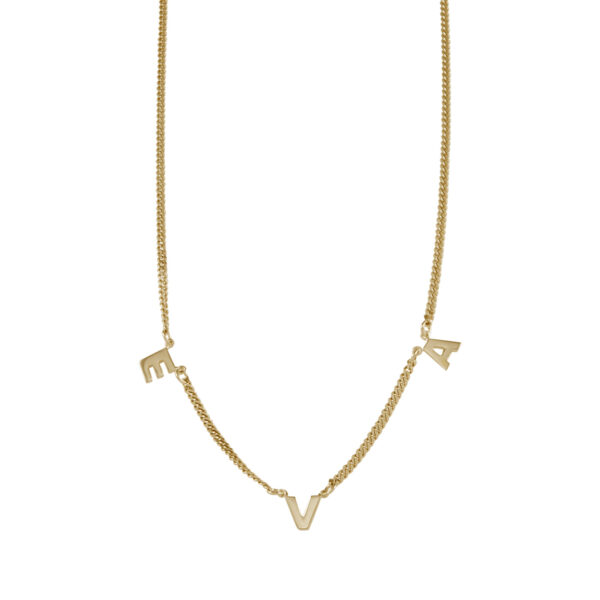 Von Treskow - DELICATE INITIAL NECKLACE GOLD PLATE