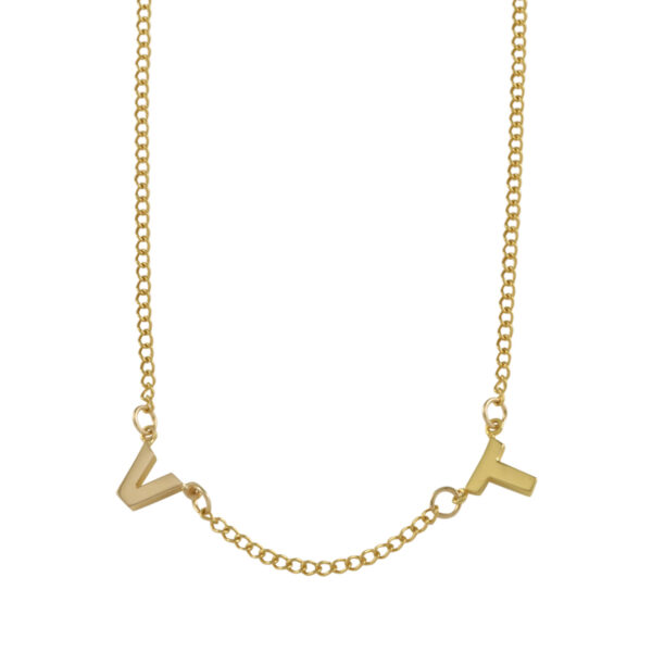 Von Treskow - DELICATE INITIAL NECKLACE GOLD PLATE