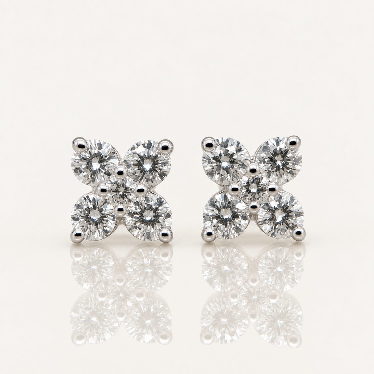 Lab-Grown Diamond Flower Pendant | 9ct White Gold