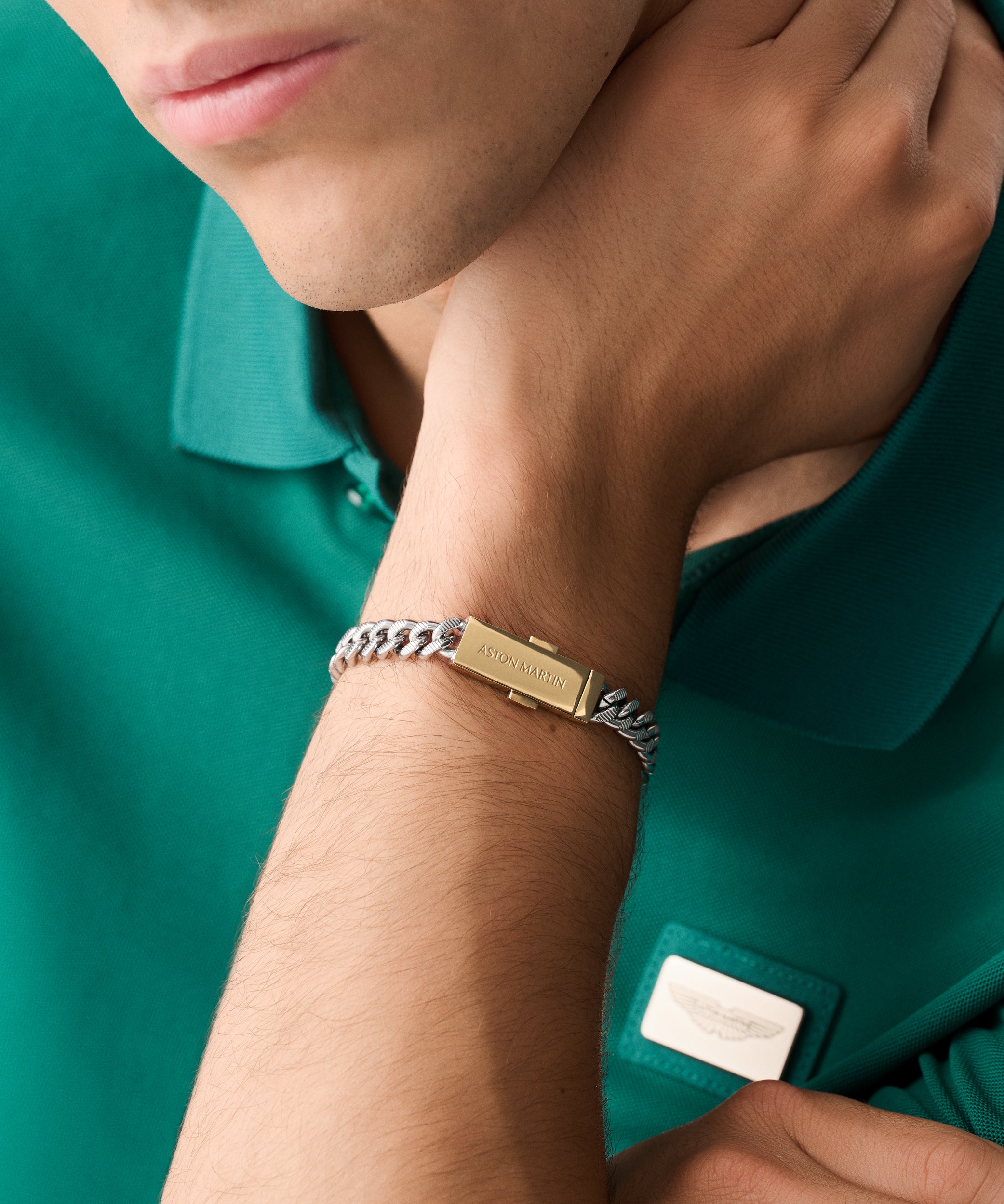 Aston Martin - UCD Rhodium & Yellow Gold plate bracelet