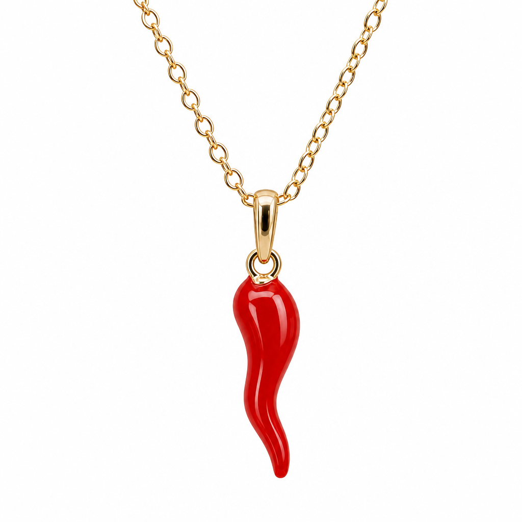 Medium 9ct Red Cornicello - (Chilli Charm)
