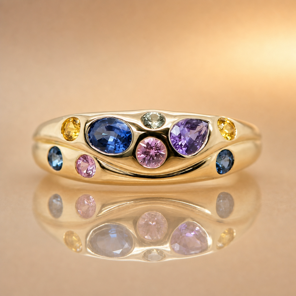Multi Stone Sapphire Ring
