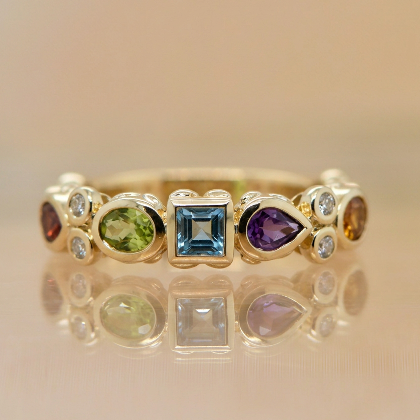 Multi stone Band - 9ct gold
