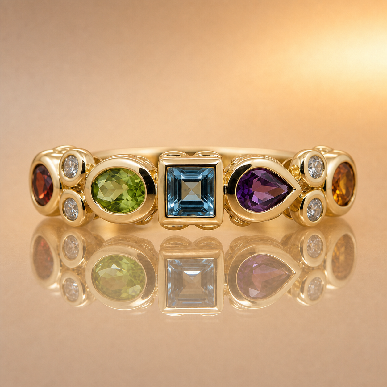 Multi stone Band - 9ct gold