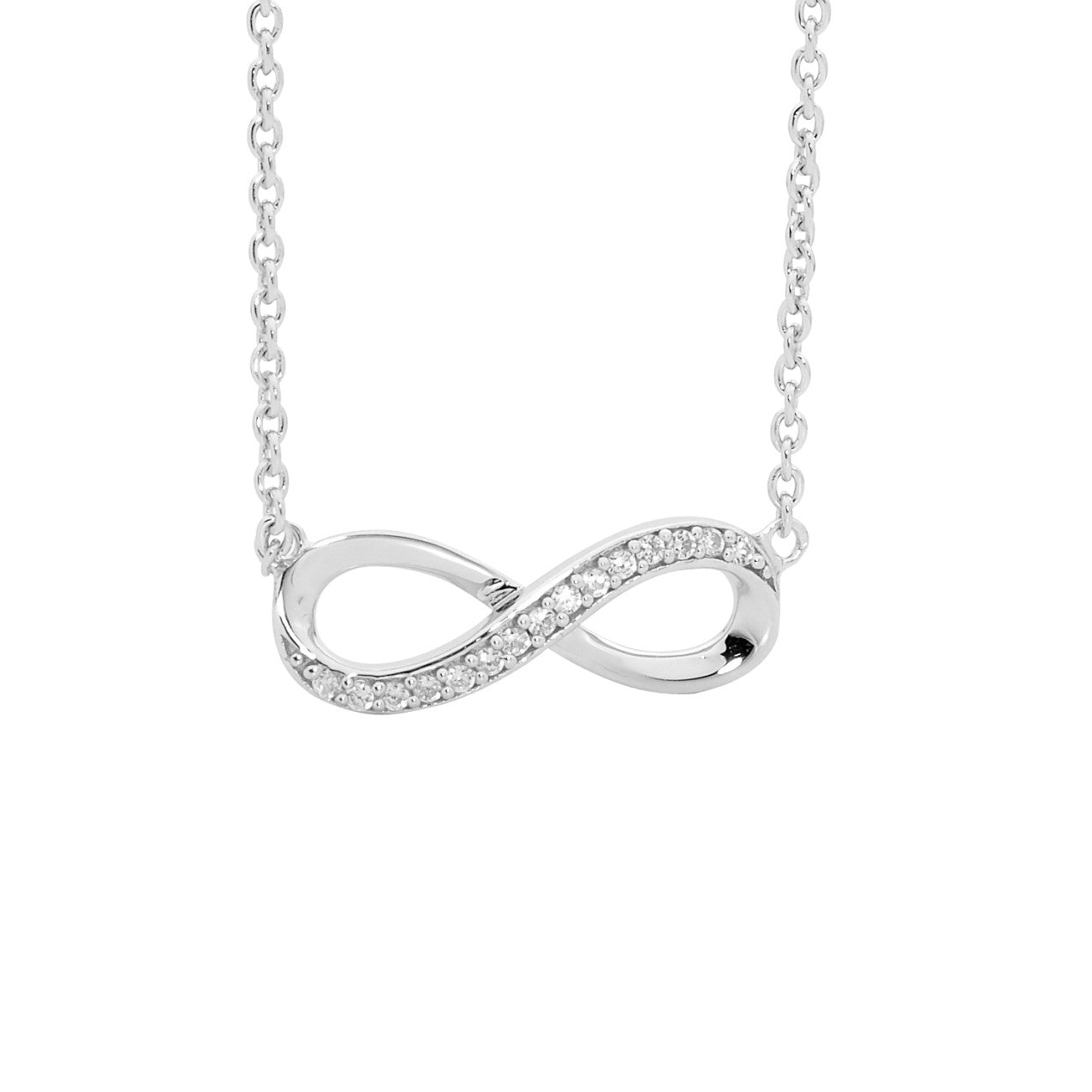 Zoe Austin - Sterling Silver CZ Infinity Pendant