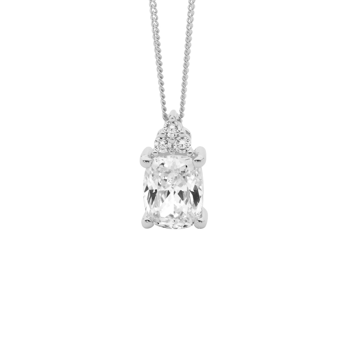 Zoe Austin - Sterling Silver Pink CZ Necklace