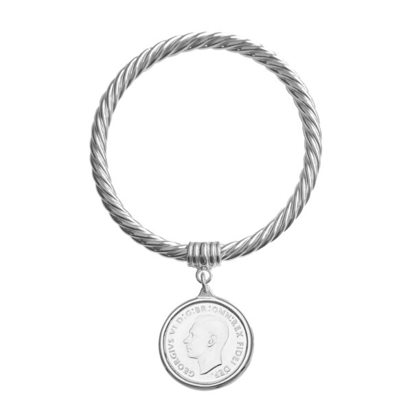 Von Treskow - Twist bangle with authentic Florin coin