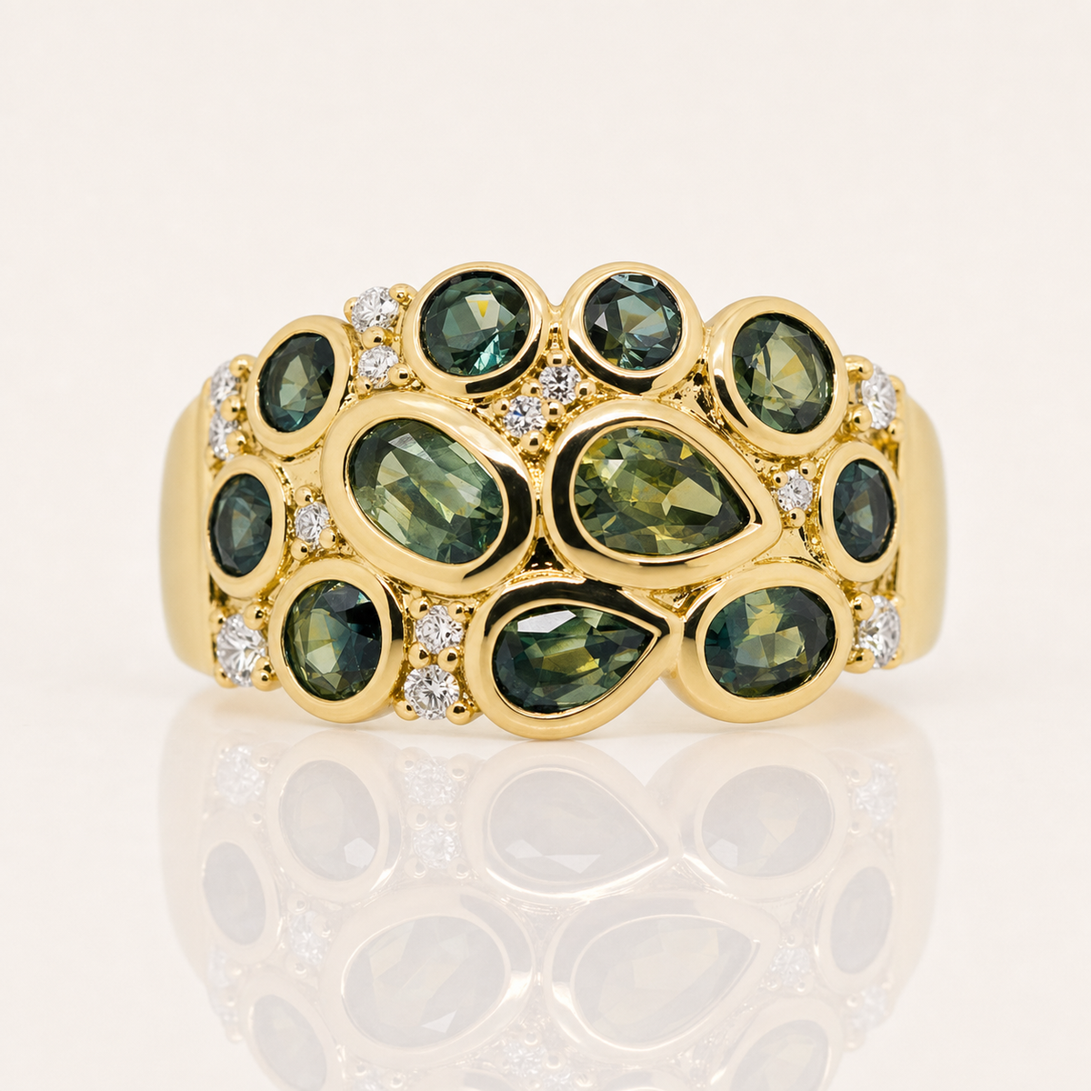 Roo | Australian Sapphire & Diamond Dress Ring | 9ct Yellow Gold | Exclusively Paton's Place