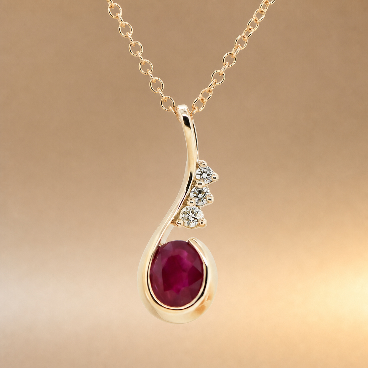 Ruby & Diamond Pendant