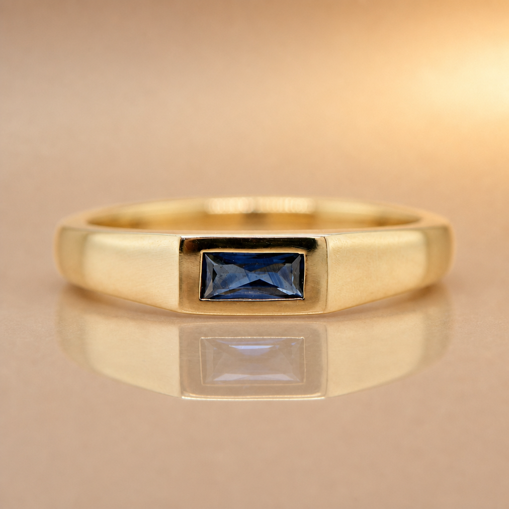 Sapphire Dreams - 'Avery' Yellow Gold/Blue Sapphire Ring