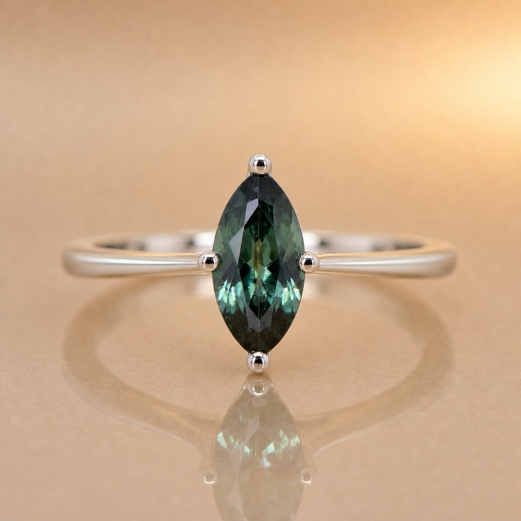Sapphire Dreams - 'Maira' white gold Parti-Sapphire Ring