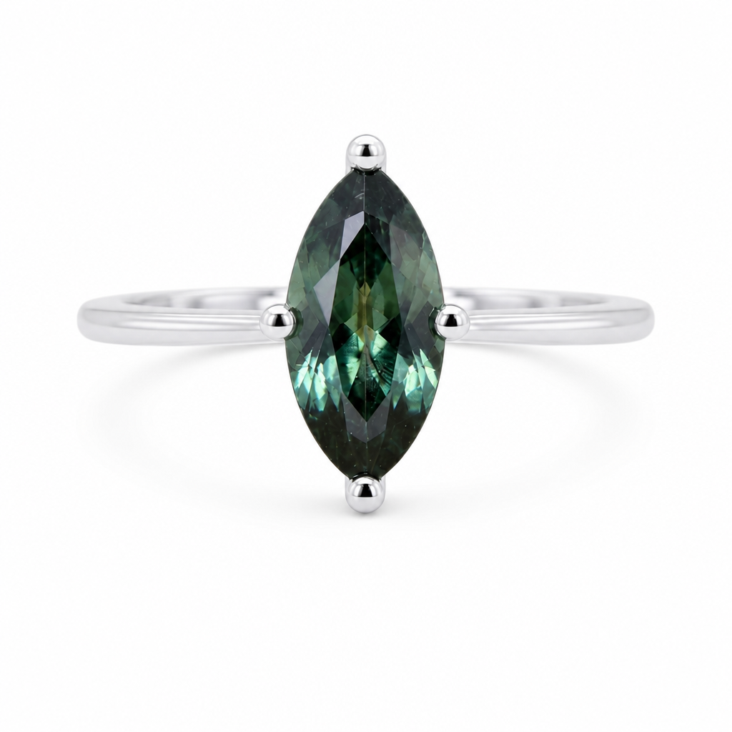 Sapphire Dreams - 'Maira' white gold Parti-Sapphire Ring