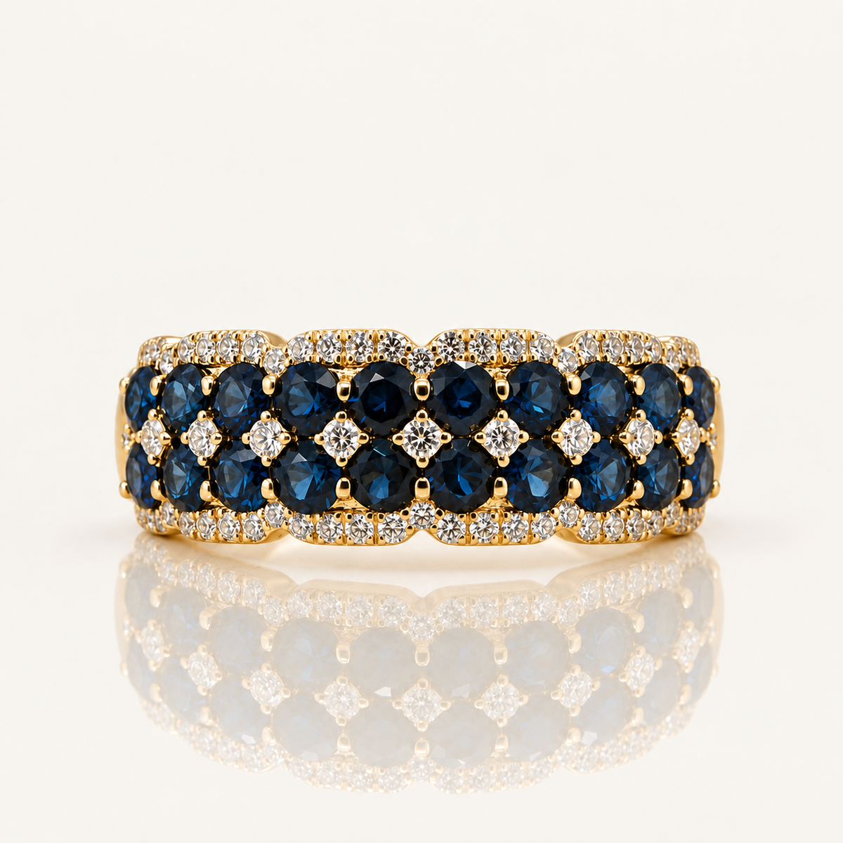 Sapphire Dreams 'Aime' | Blue Sapphire & Diamond Ring | 18ct Yellow Gold