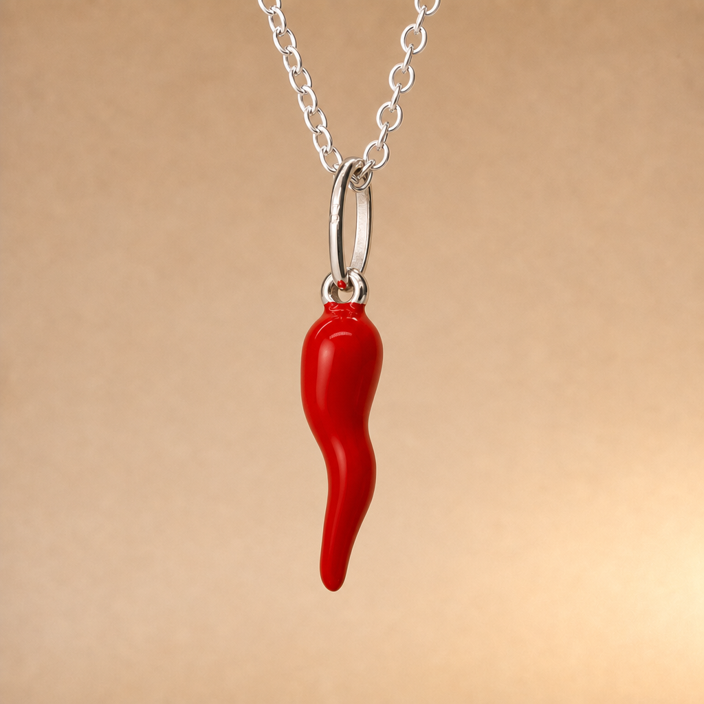 Silver Corni Pendant (Chilli Charm)
