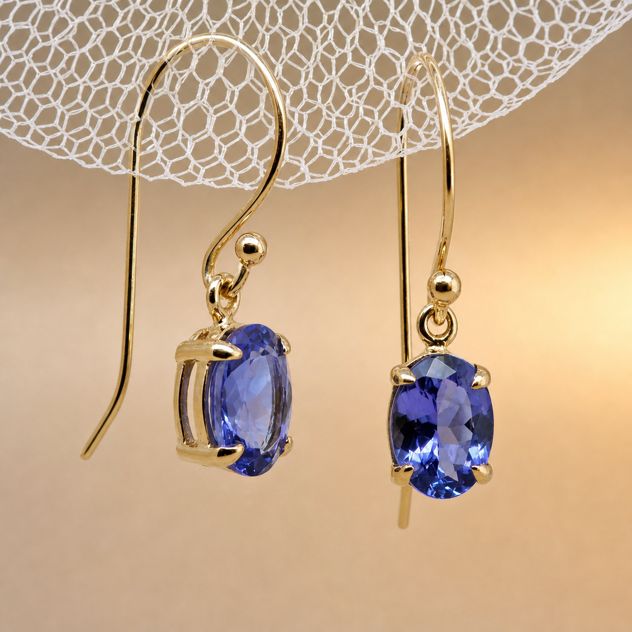 Tanzanite Hook Earrings