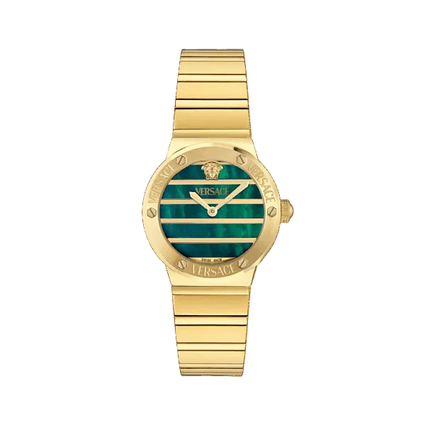VERSACE - Greca Logo Gold Green MOP Dial