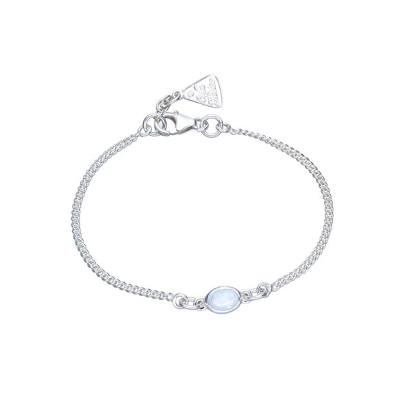 Von Treskow - OVAL CZELLINE OPAL CURB BRACELET