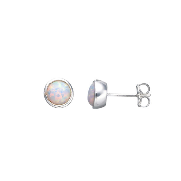 Von Treskow - CASED CZELLINE OPAL ROUND STUDS