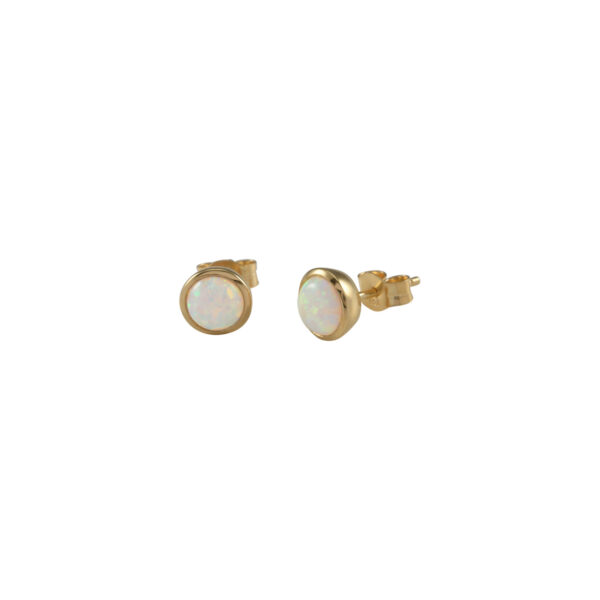 Von Treskow - CASED CZELLINE OPAL ROUND STUDS