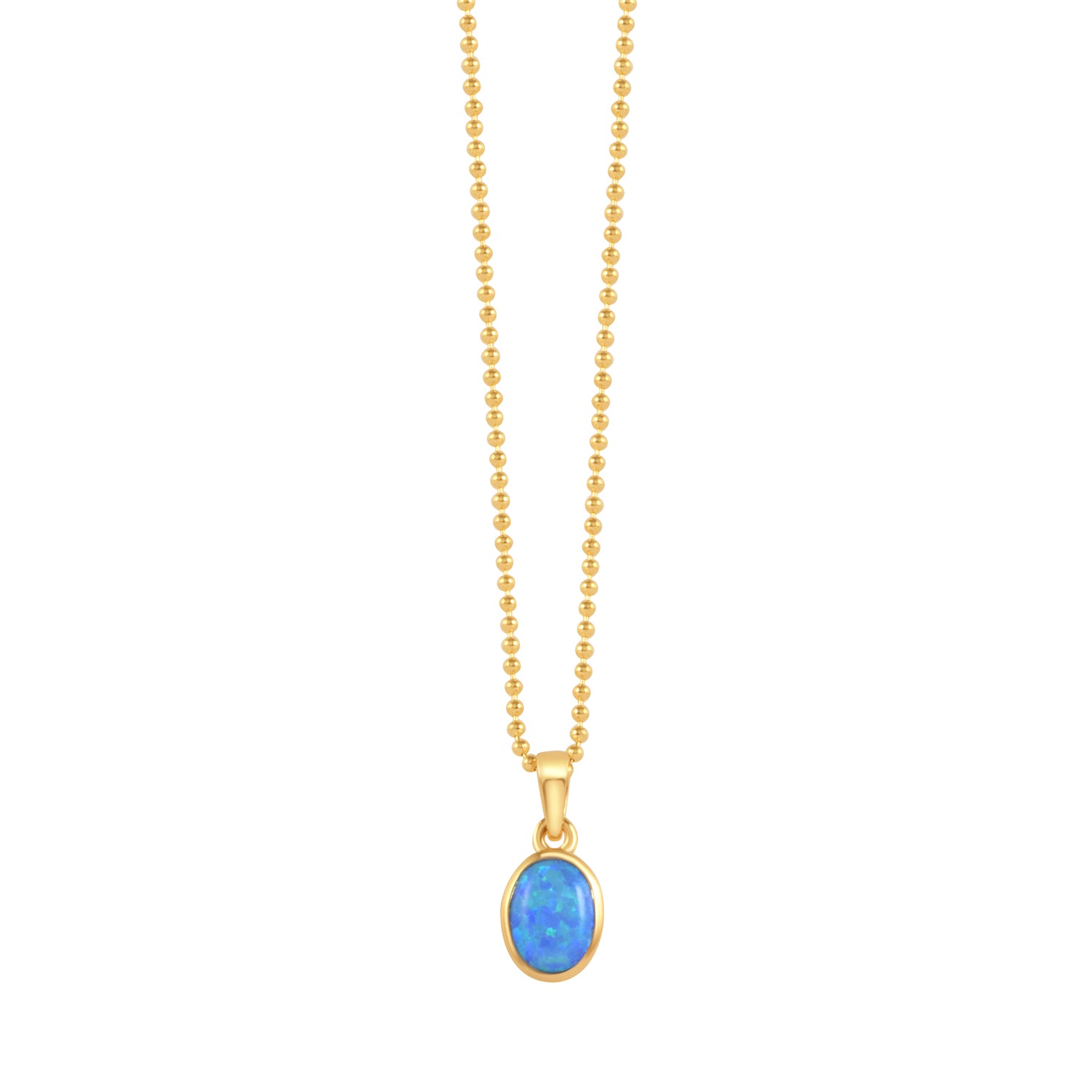 Von Treskow - Oval Czelline Opal Ball Chain Necklace