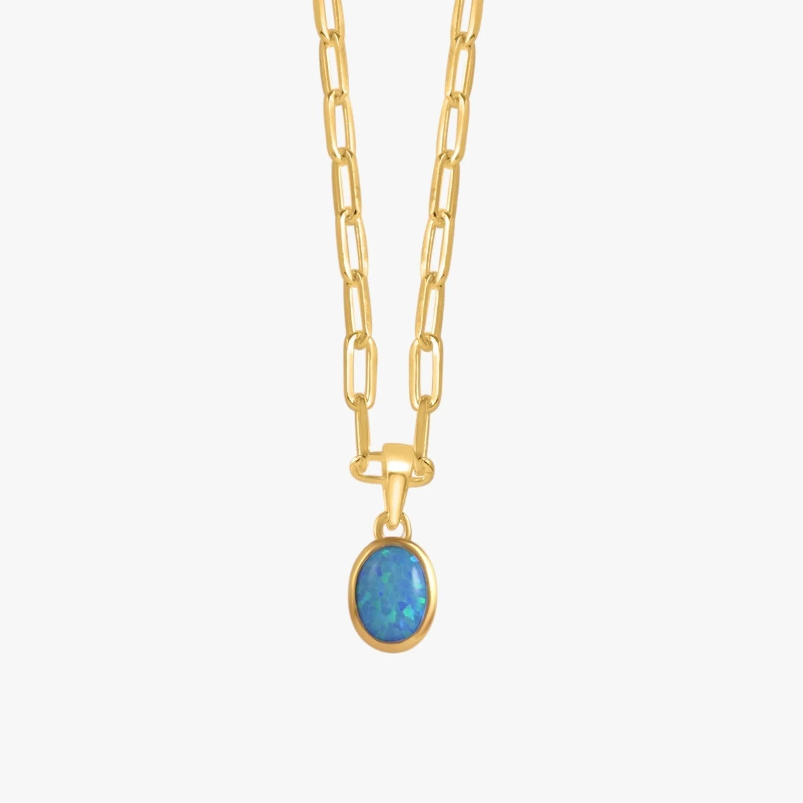 Von Treskow - Clip Chain Necklace with Oval Czelline Opal