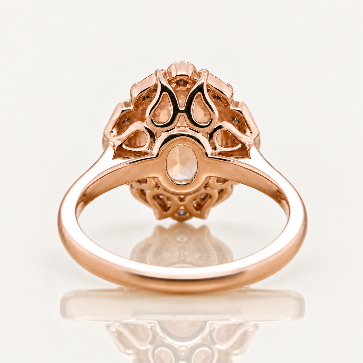 Valarie | Peach Morganite & Diamond Ring | 9ct Rose Gold | Exclusively Paton's Place