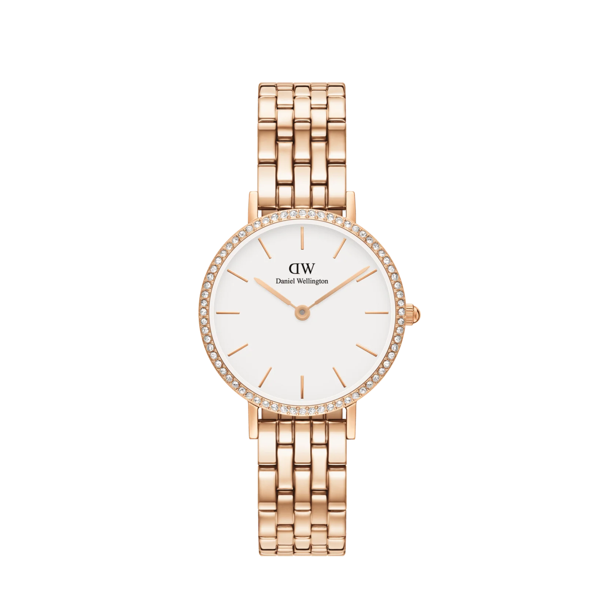 Daniel Wellington - Petite Bezel 5-Link White Rose