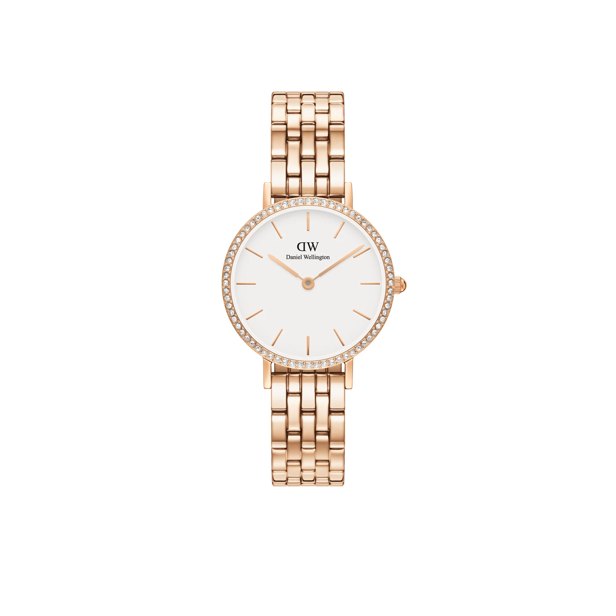 Daniel Wellington - Petite Bezel 5-Link White Rose