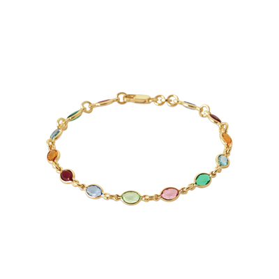 Zoe Austin - 18ct YG Plated Multi coloured bracelet