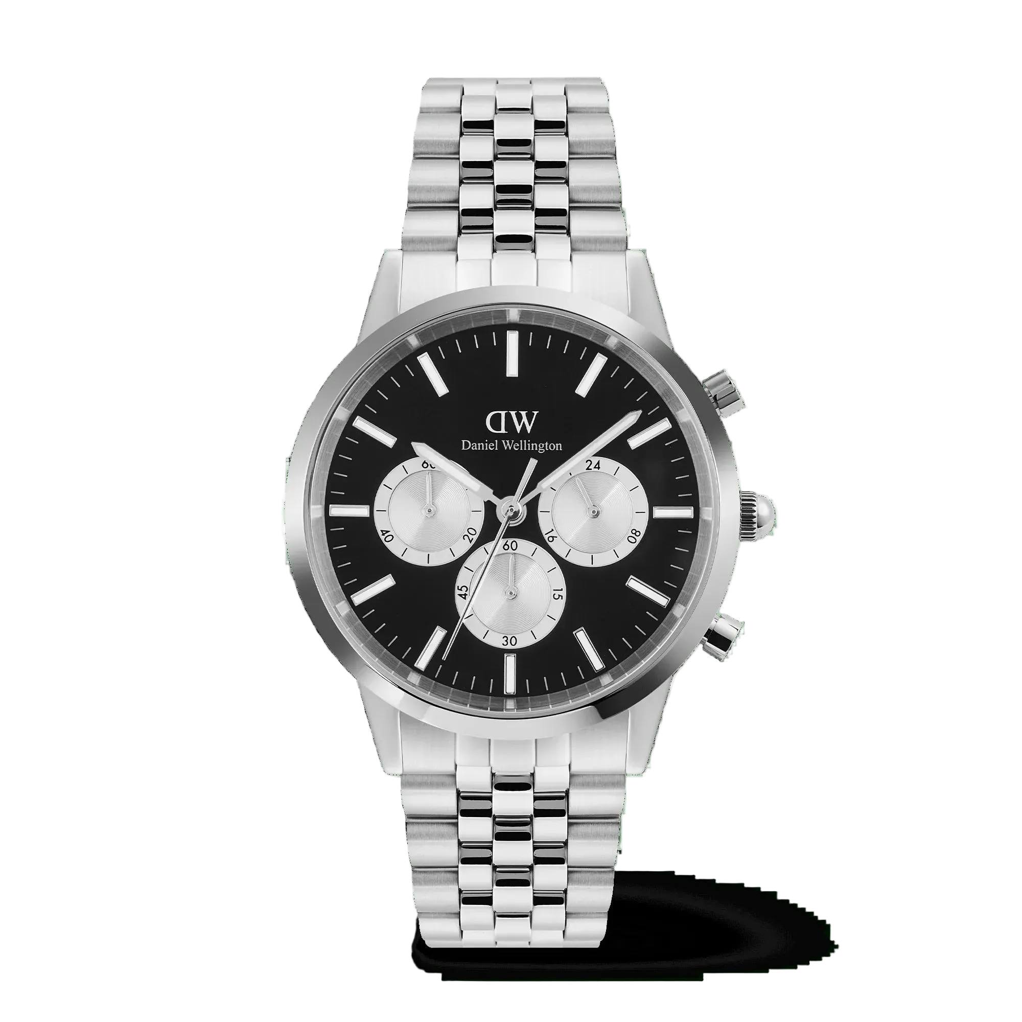 Daniel Wellington - Iconic Chronograph Arch 5-Link Onyx Panda Silver