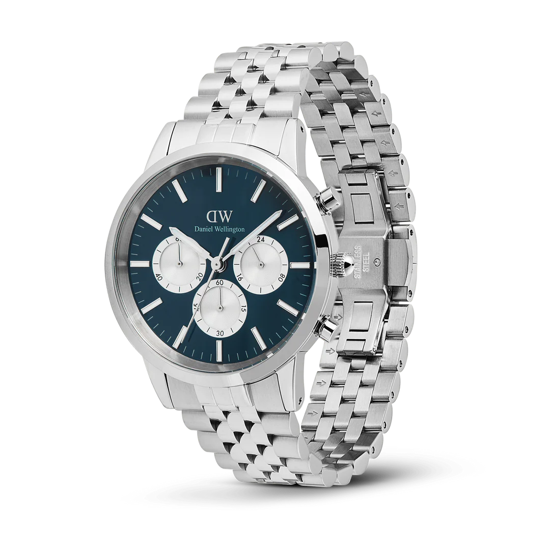 Daniel Wellington - Iconic Chronograph Arch 5-Link Arctic Panda Silver