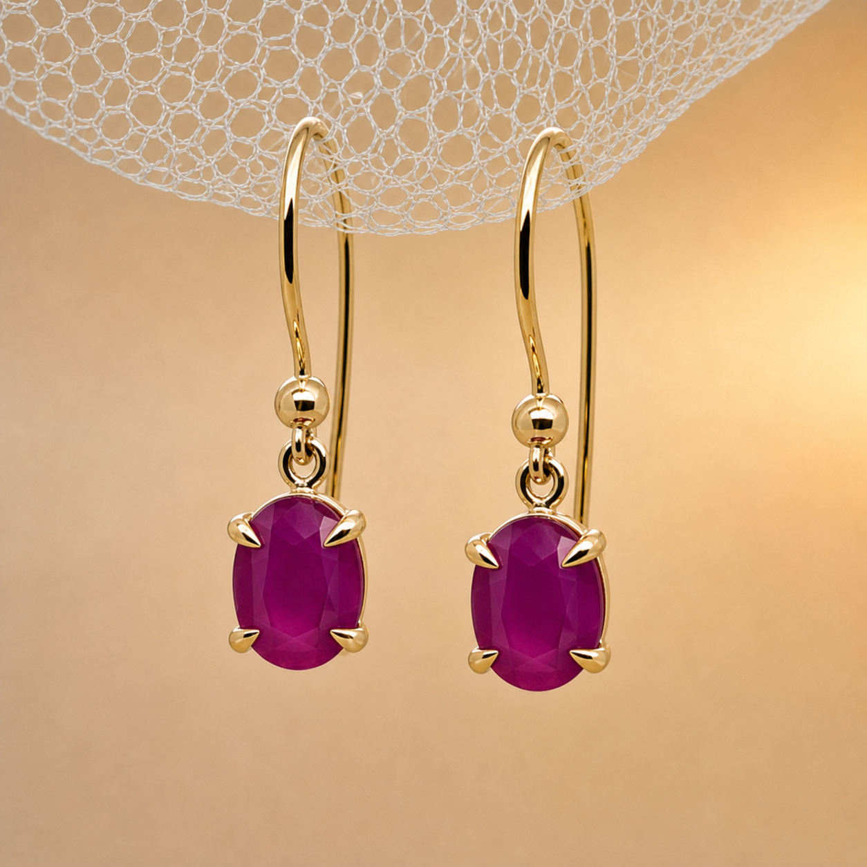 Ruby Drop Earrings